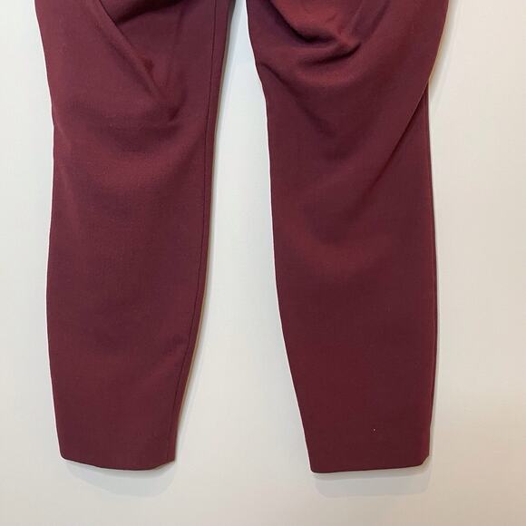 J.Crew Minnie Wool Pants Bi Stretch Slacks Date Valentines Cabernet Dark Red 8 - Picture 7 of 10